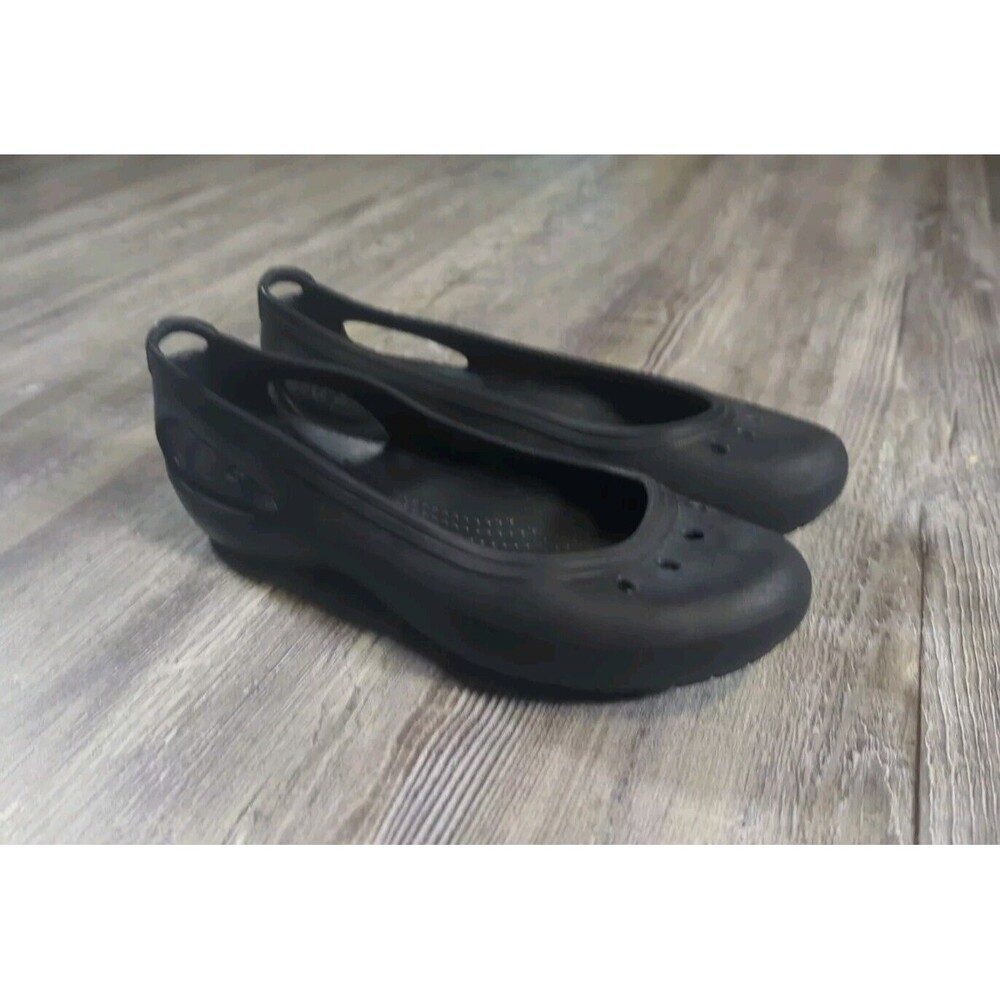 Crocs Kadee Ballet Flats Women’s Size 7 Black Casual Dress Shoes 11215